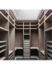 П-образная гардеробная комната в классическом стиле Кызыл