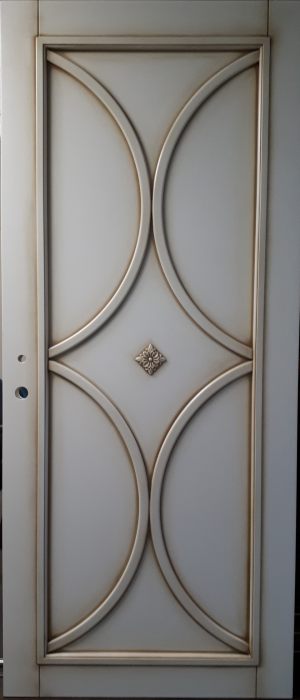 Межкомнатная дверь в профиле массив (эмаль с патиной) Кызыл